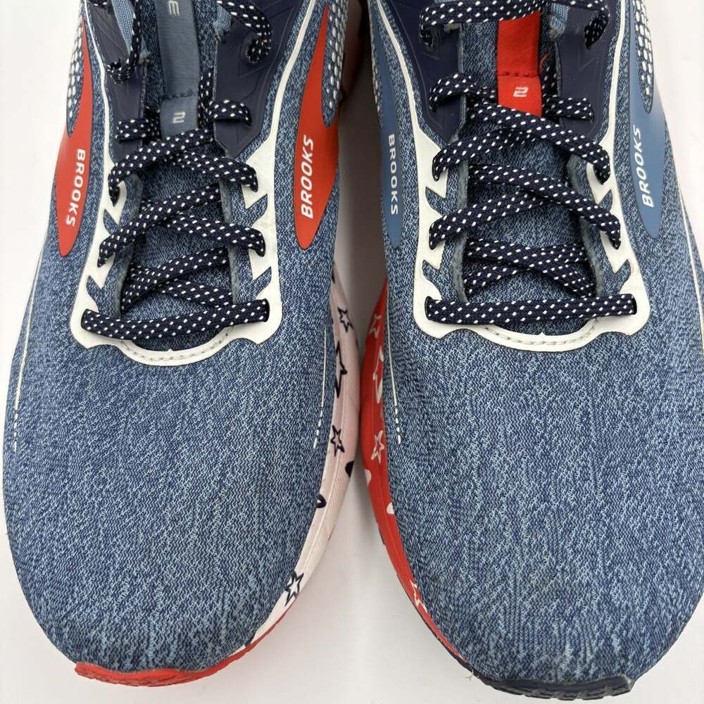 Brooks Trace Mens Size 11 Navy Blue Red Stars Running Athletic Shoes - Picture 4 of 7